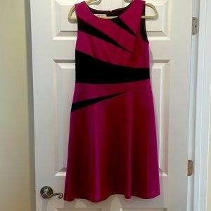 Kasper purple and black dress